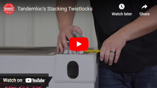 A screenshot of Stacking Twistlocks YouTube video
